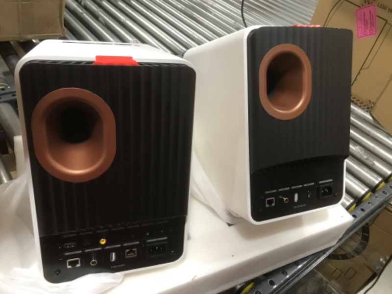 Photo 4 of KEF LS50 Wireless II (Pair, Mineral White) & KC62 Subwoofer (White) White Wireless II + KEF KC62 Subwoofer (White)