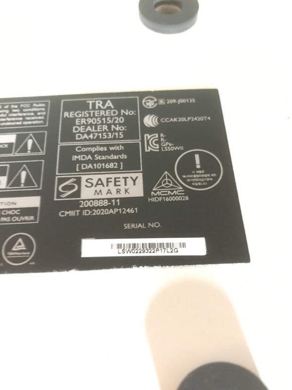 Photo 9 of KEF LS50 Wireless II (Pair, Mineral White) (SUBWOOFER NOT INCLUDED)HEAVILY DAMAGED PACKAGE --- DAMAGE, RIGHT SPEAKER DUST PLATE/FRONT FACE DAMAGED FROM SITTING IN AREA OF PACKAGE DAMAGE --- POWERS ON, MAIN SPEAKER IS BLOWN OUT