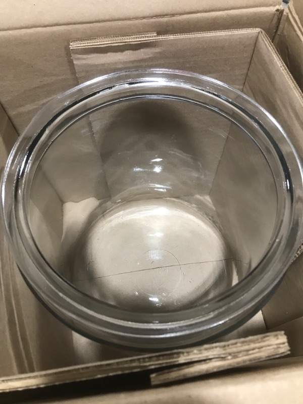 Photo 2 of 1 Gallon Glass Cookie Jar - Large Food Storage Container with Airtight Lid - Keep Fresh Flour, Chewy Pet Treats, Candy, Dried Foods, Detergent Pods for Your Kitchen or Laundry Room- Pack of 1
