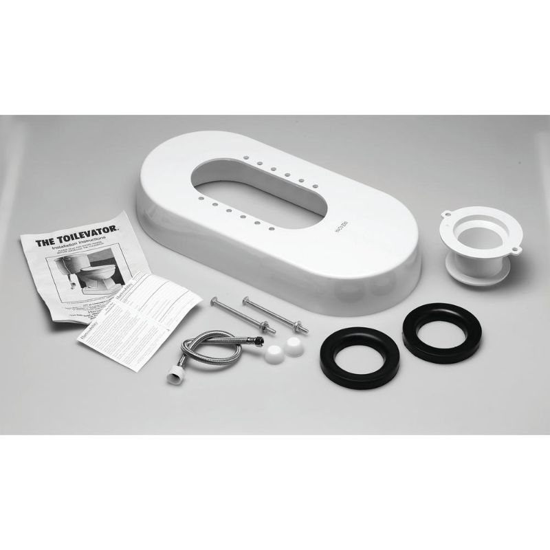 Photo 1 of  TOILEVATOR 11-1/2 in. W X 23 in. L X 3-1/2 in. H Toilet Riser in White, 500 Lbs. Capacity 