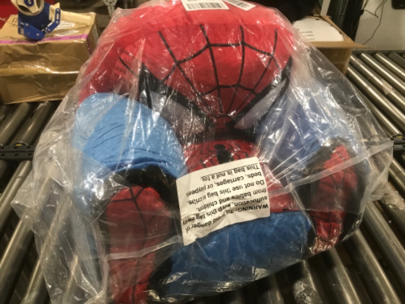 Photo 2 of  Marvel Spiderman Kids Figural Bean Bag Chair with Sherpa Trimming Multi-color 