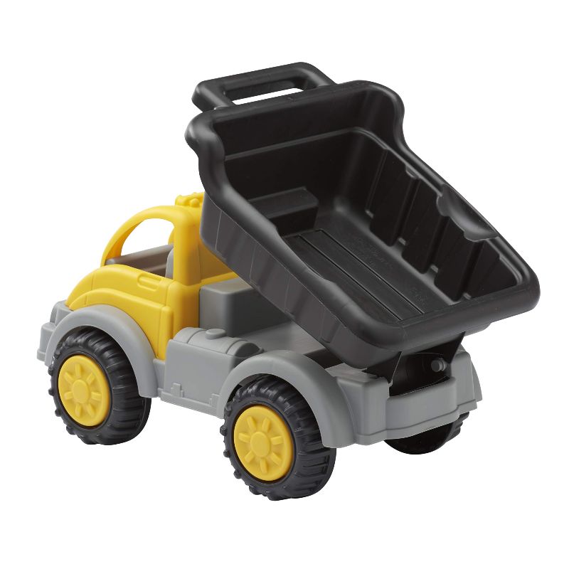 Photo 1 of  American Plastic Toys Kids’ Yellow Gigantic Dump Truck, Tilting Dump Bed, Knobby Wheels, and Metal Axles Fit for Indoors and Outdoors, Haul Sand, Dirt, or Toys, for Ages 2+ 