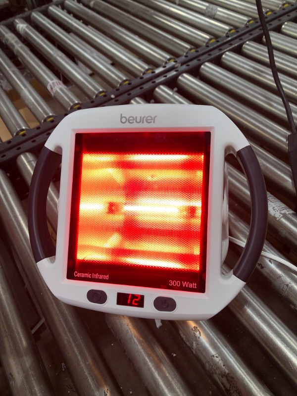 Photo 2 of Beurer IL50 Infrared Heat Lamp, Red Light Heat Device (Portable), for Muscle Pain and Pain Relief, for Cold Relief, Improves Blood Circulation, 300W, Safety-Features