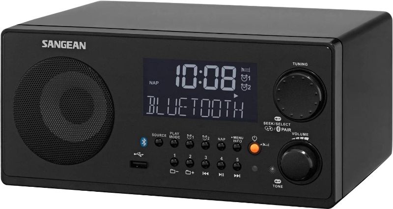 Photo 1 of Sangean WR22BK FM-RBDS/AM/USB Bluetooth Digital Tabletop Radio with Remote

