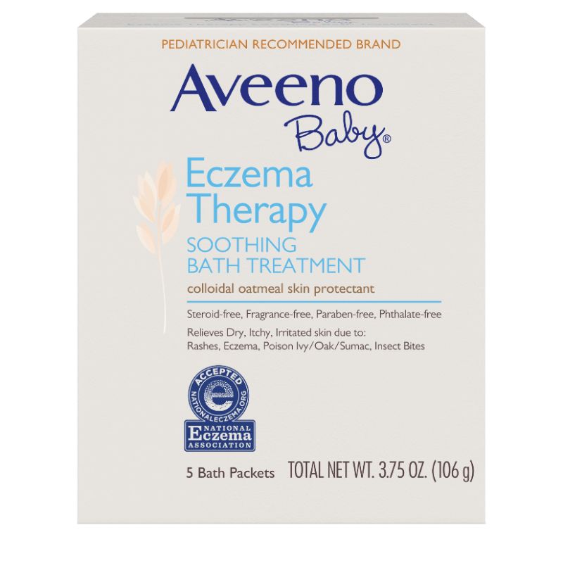 Photo 1 of Aveeno Baby Eczema Therapy Soothing Bath Treatment Oatmeal 5 Ct
