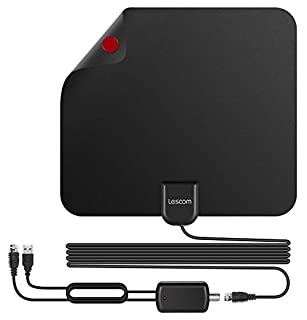 Photo 1 of Lesoom 2018 Newest Best 80 Miles Long Range TV Antenna Freeview Local Channels Indoor Basic HDTV Digital Antenna for 4K VHF UHF with Detachable Ampliflier Signal Booster Strongest Reception