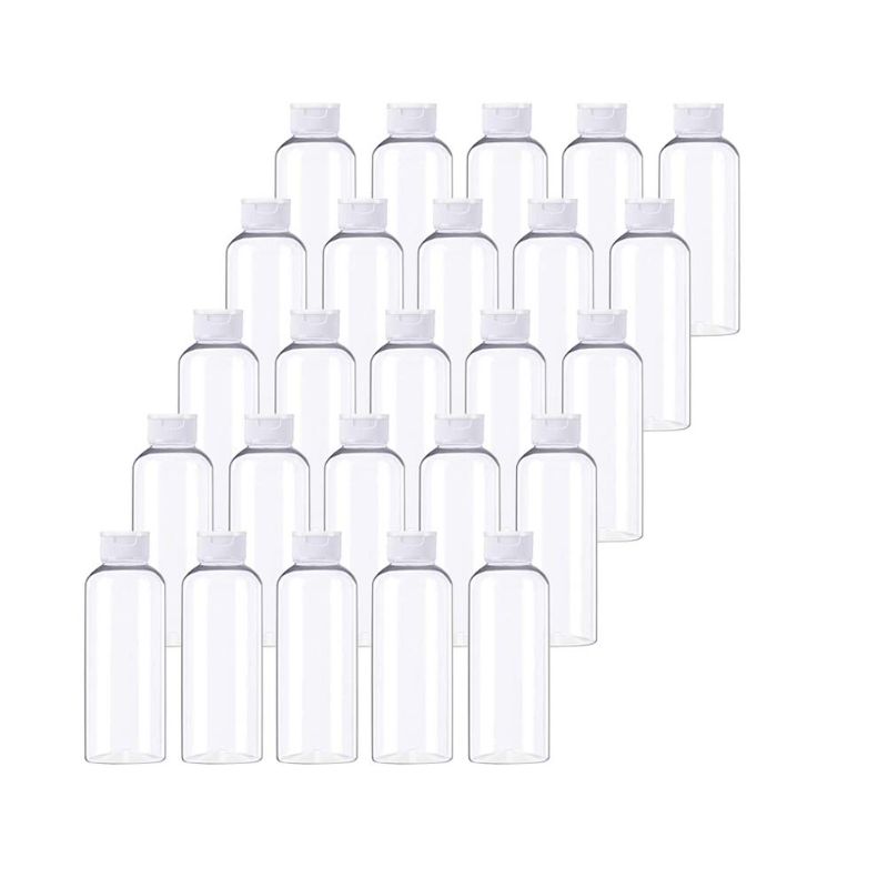 Photo 1 of 25 PCS 2oz/60ml Clear Plastic Empty Squeeze Bottles,Small Containers Bottles with Flip Cap for Liquids Toiletries Shampoo Lotion Conditioner TSA Travel Size Bottles 