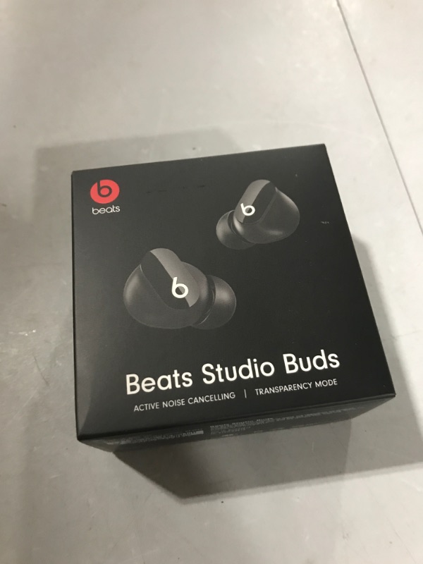 Photo 2 of Beats Studio Buds - True Wireless Noise Cancelling Earbuds - Compatible with Apple & Android, Built-in Microphone, IPX4 Rating, Sweat Resistant Earphones, Class 1 Bluetooth Headphones - Black - sealed
