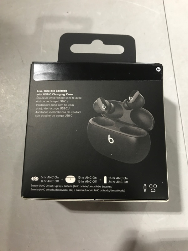 Photo 1 of Beats Studio Buds - True Wireless Noise Cancelling Earbuds - Compatible with Apple & Android, Built-in Microphone, IPX4 Rating, Sweat Resistant Earphones, Class 1 Bluetooth Headphones - Black - sealed
