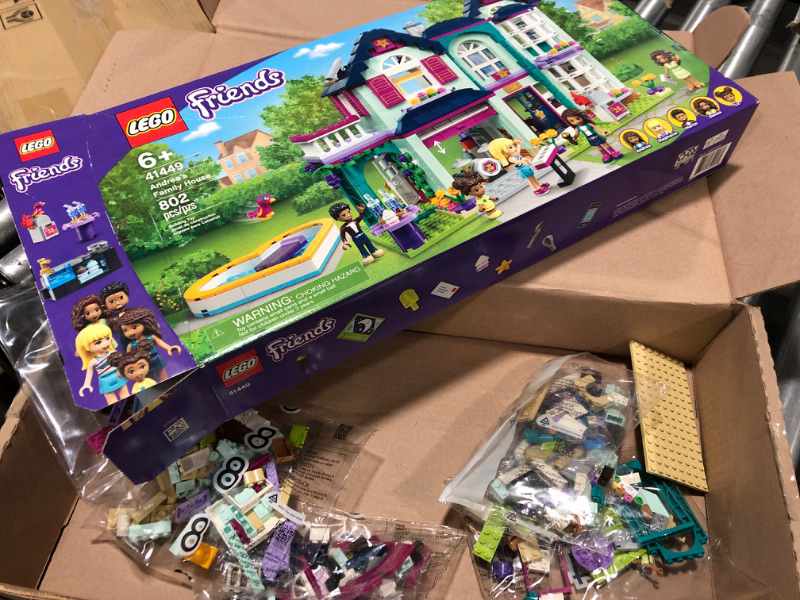 Photo 2 of LEGO Friends Andrea's Family House 41449 Building Kit; Mini-Doll Playset is Great Gift for Creative 6-Year-Old Kids, New 2021 (802 Pieces) Frustration-Free Packaging