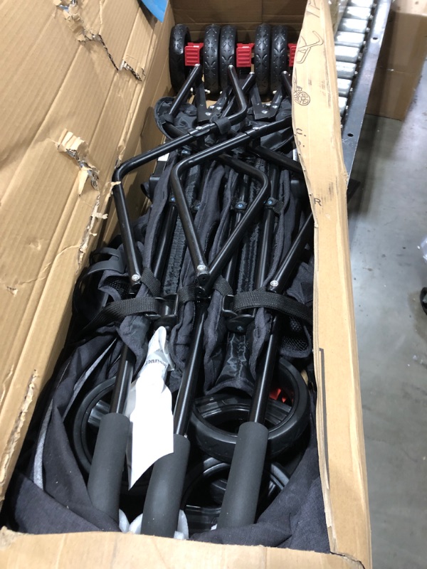 Photo 1 of Dream On Me Volgo Twin Umbrella Stroller, Black
