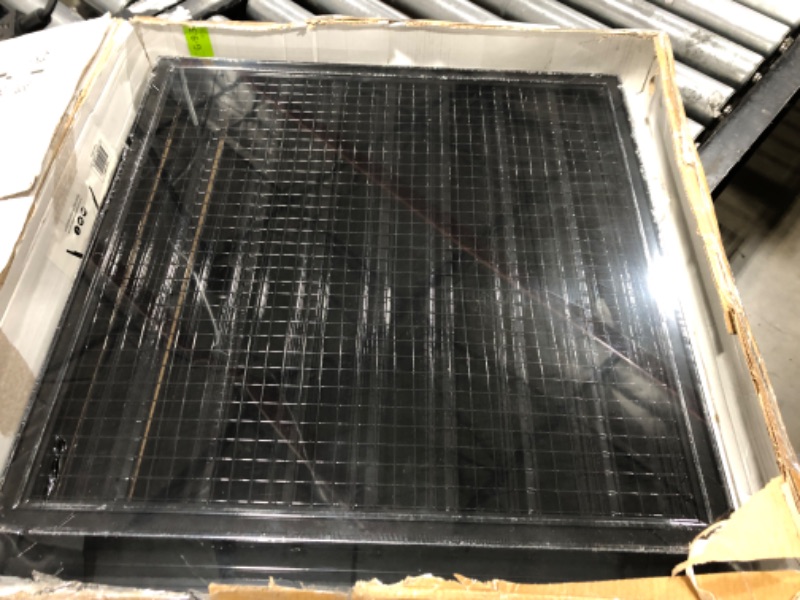 Photo 2 of 18"w X 18"h Aluminum Exterior Vent for Walls & Crawlspace - Rain & Waterproof Air Vent with Screen Mesh - HVAC Grille - Black [Outer Dimensions 19.5”w x 19.5”h] 18 x 18 Black