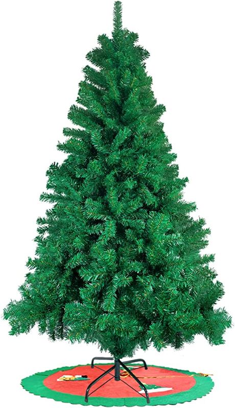 Photo 1 of 7 FT Artificial Christmas Tree with Christmas Tree Skirt and Metal Stand,1000 PE PVC Branch Tips Premium Spruce Artificial Holiday Christmas Tree for Home, Office, Party Decoration
