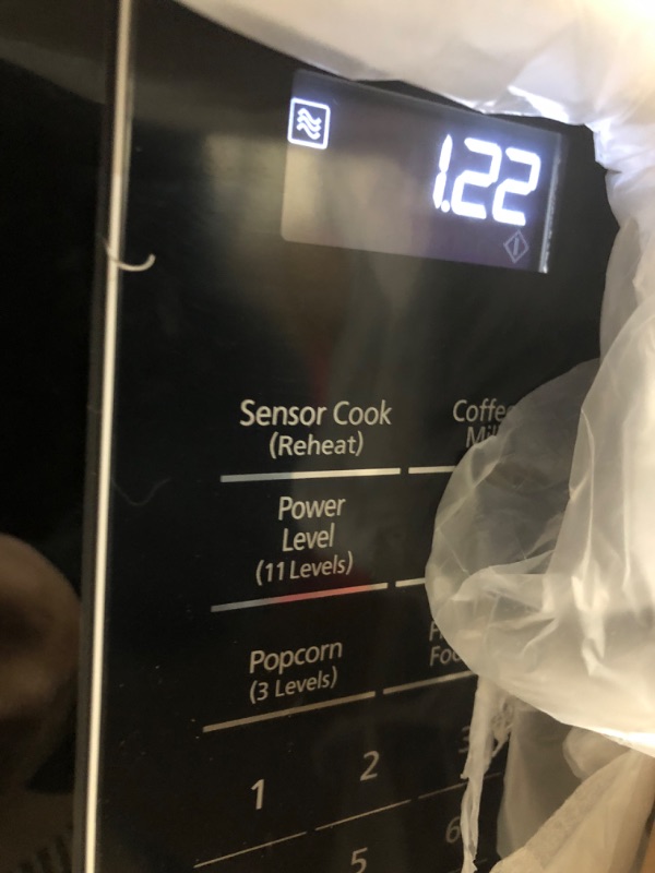 Photo 3 of Panasonic NN-SN65KW Microwave Oven with Inverter Technology, 1200W, 1.2 cu.ft. Small Genius Sensor One-Touch Cooking, Popcorn Button, Turbo Defrost-NN-SN65KW-(White) 1.2 cu.ft - White