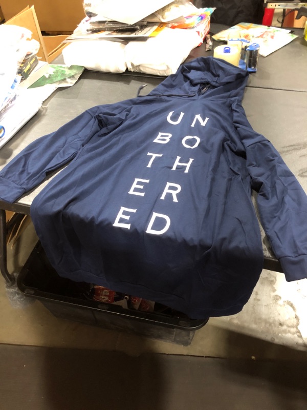 Photo 1 of 2XL long "unbothered" hoodie