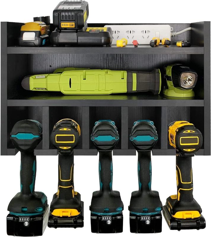 Photo 1 of  Power Tool Organizer, Wall Mount Drill Holder, Drills Storage Shelf Rack
