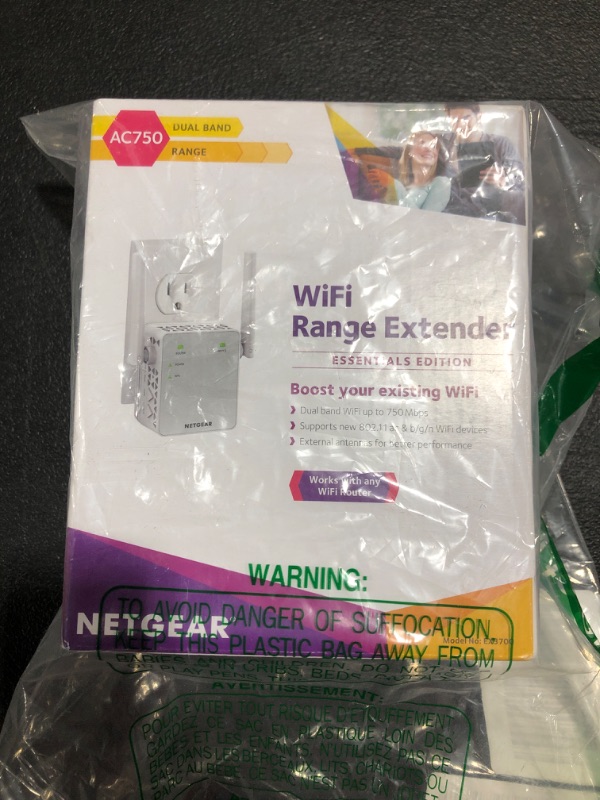 Photo 2 of NETGEAR Wi-Fi Range Extender EX3700 - Coverage Up to 1000 Sq Ft and 15 Devices with AC750 Dual Band Wireless Signal Booster & Repeater (Up to 750Mbps Speed), and Compact Wall Plug Design WiFi Extender AC750