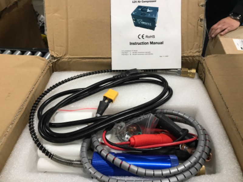 Photo 1 of PCP Air Compressor, IMAYCC 4500Psi/30Mpa Portable Air Compressor for Paintball, PCP Air Rifle, Scuba Tank, Powered by Home 110V AC or Car 12V DC