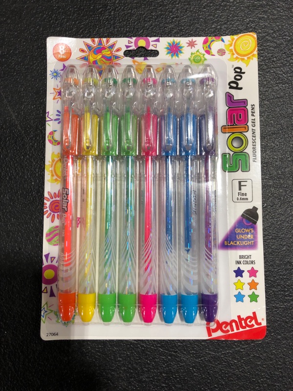 Photo 2 of Pentel Solar Pop Neon Gel Pen Set 8-Colors

