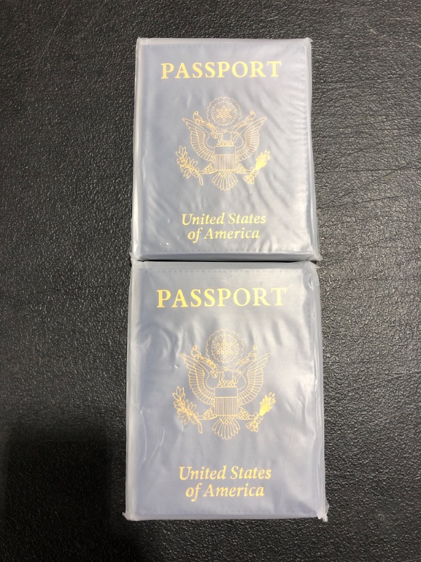 Photo 2 of 2 Pack PU Leather Passport and Vaccine Card Holder Combo , 2 Passport Holder with Vaccine Card Slot , Vaccine Card Protector Waterproof Passport Holder , Vax Card Holder , Vaccine Card Covers , Passport Book (Double Pack, Dark Blue and Black)
