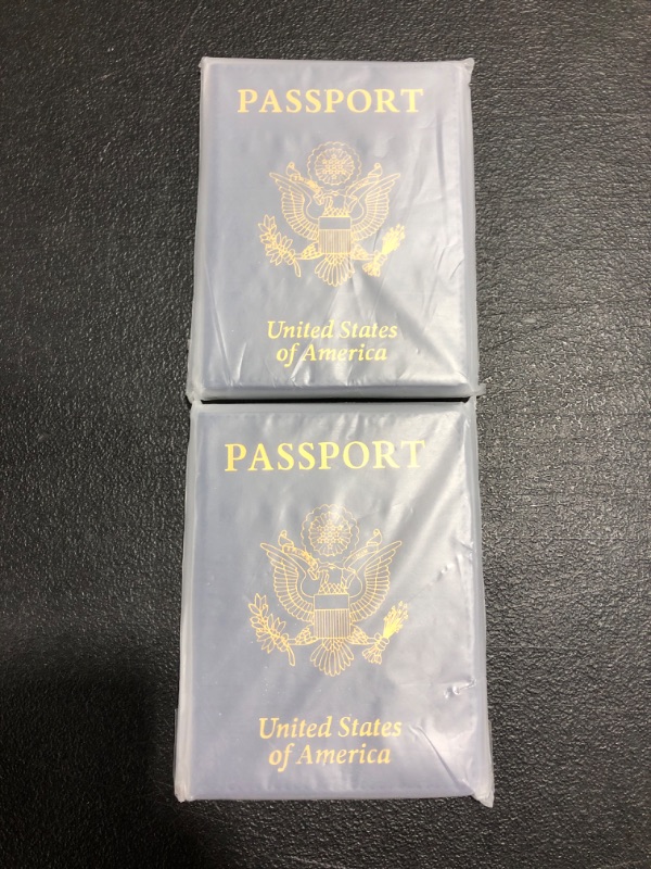 Photo 2 of LOT OF 2 - 2 Pack PU Leather Passport and Vaccine Card Holder Combo , 2 Passport Holder with Vaccine Card Slot , Vaccine Card Protector Waterproof Passport Holder , Vax Card Holder , Vaccine Card Covers , Passport Book (Double Pack, Dark Blue and Black)
