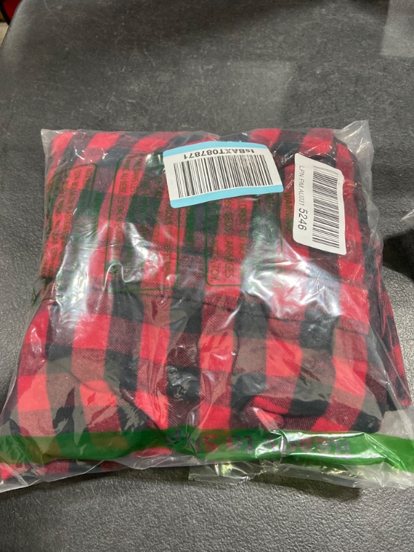 Photo 2 of Amazon Essentials Men's Long-Sleeve Flannel Shirt (Available in Big & Tall) XX-Large Red, Buffalo Plaid