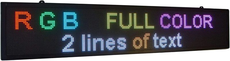 Photo 1 of LED sign WiFi P5 high resolution LED RGB color sign 40" x 8" with new SMD technology. 192x32 pixels, Perfect solution for advertising