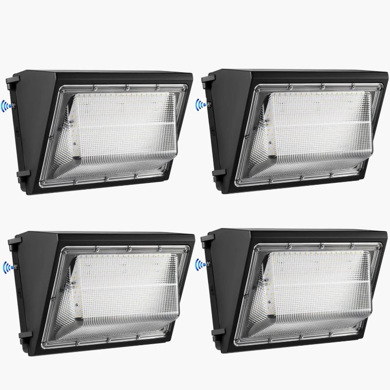 Photo 1 of 4PACK Dusk to Dawn 150W LED Wall Pack Light Fixture, 19500LM 800-1000W HPS/HID Equivalent, 5000K Daylight Commerical/Industrial Outdoor Security Lighting, ETL for Parking Lot,Warehouse,Entrance
