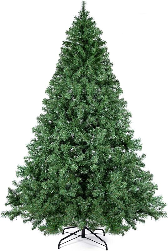 Photo 1 of  WBHome 7.5 Feet Premium Spruce Hinged Artificial Christmas Tree, 1346 Branch Tips, Unlit 