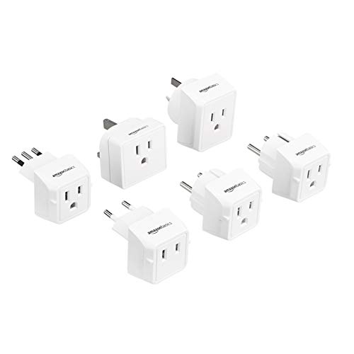 Photo 1 of  Amazon Basics World Travel Plug Adapter Set (Type C, Type G, Type L, Type E/F, Type I, Type H) - 6 Pack 