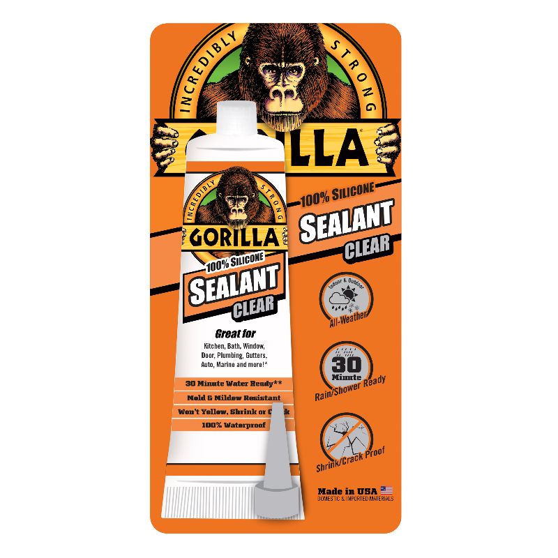 Photo 1 of 2 PACK GORILLA 2.8 Oz. Clear Caulk & Seal