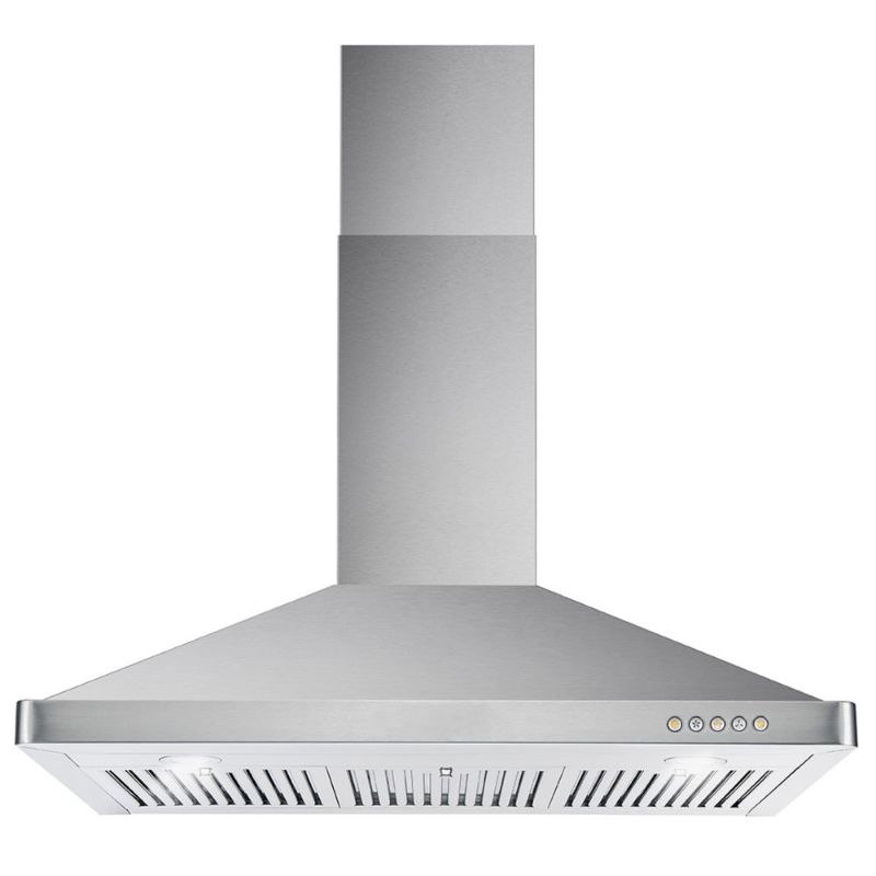 Photo 1 of  COS-63190 36 in. Ducted Wall Mount Range Hood with Touch Controls LED Lighting and Permanent Filters in Stainless Steel in Stainless 