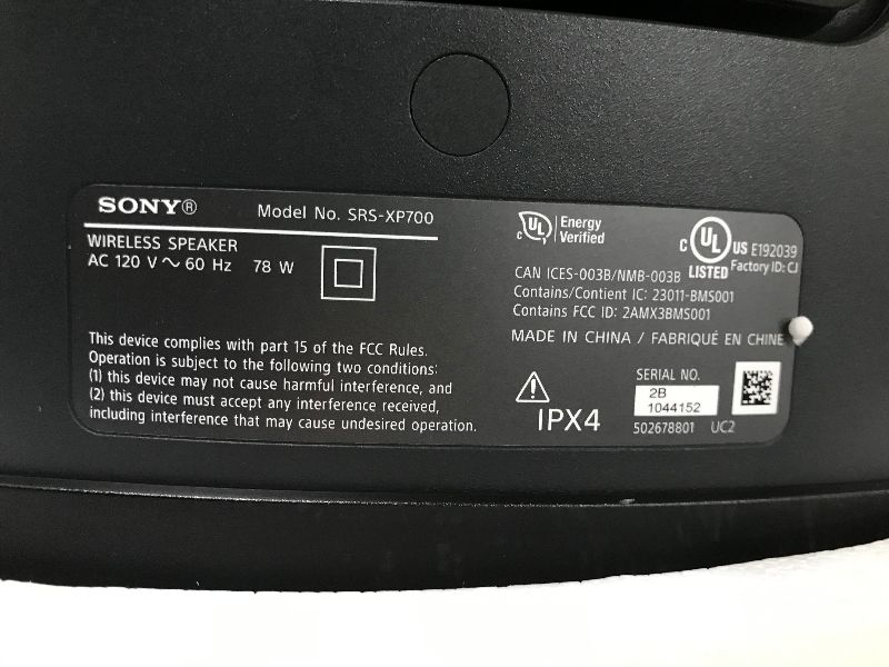 Photo 7 of Sony Portable Bluetooth Speaker XP700