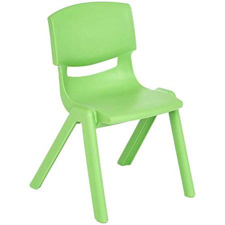 Photo 1 of  Amazon Basics 12 Inch School Classroom Stack Resin Chair, Green, 6-Pack 