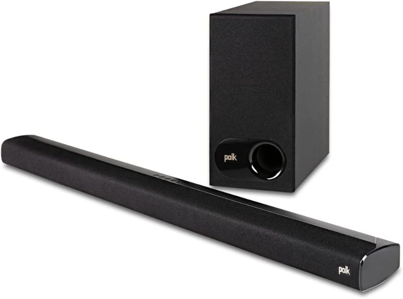 Photo 1 of  Polk Audio Signa S2 Ultra-Slim TV Sound Bar | Works with 4K & HD TVs | Wireless Subwoofer | Includes HDMI & Optical Cables | Bluetooth Enabled, Black 