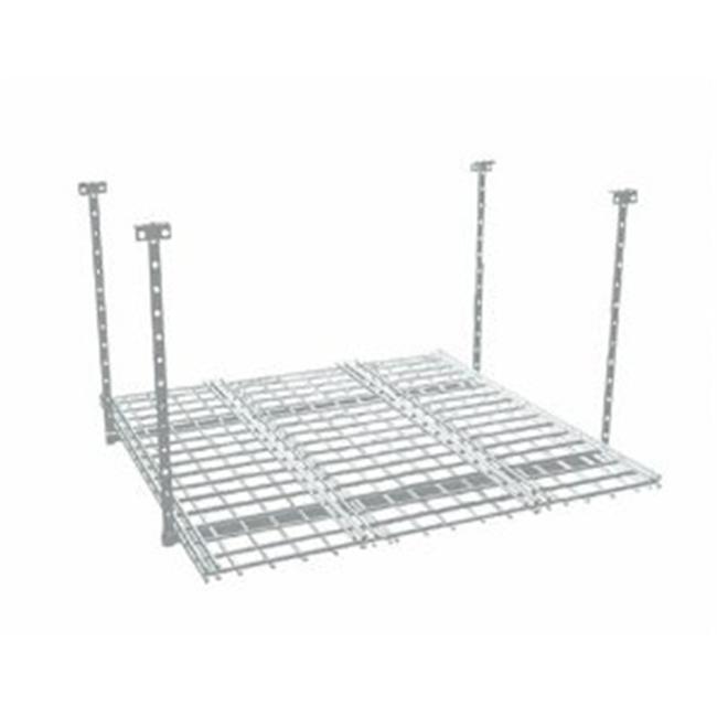 Photo 1 of  HyLoft® 00540 Adjustable Height Steel Ceiling Storage Rack 45 W X 45 L White Finish 250 Pound Capacity 