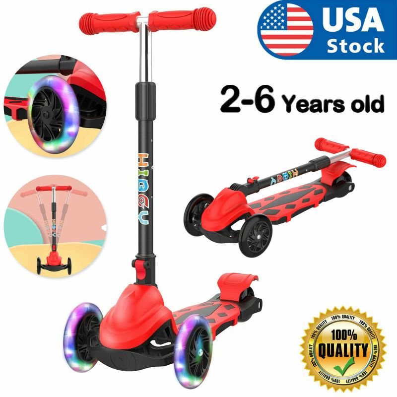 Photo 1 of  Hiboy Q1 3 Wheel LED Kick Scooter for Kids 2-6 Years Foldable Toddler Scooter