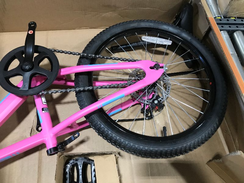 Photo 4 of  Royalbaby Boys Girls Kids Bike Explorer 20 Inch Bicycle Front Suspension Aluminum Child S Cycle with Disc Brakes Pink 