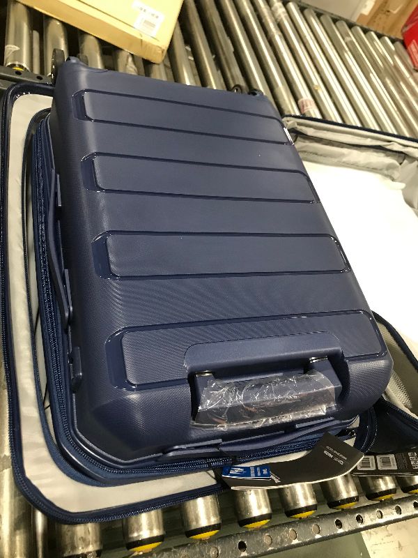 Photo 1 of  Traveler's Choice Pagosa 2-Piece Navy Tough Polypropylene Expandable Hardshell Spinner Set with USB Port, Blue 