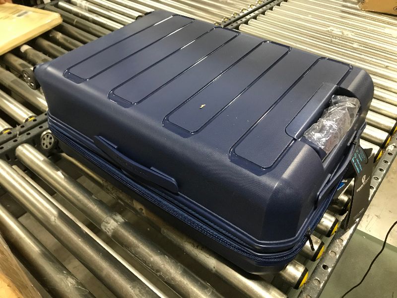 Photo 2 of  Traveler's Choice Pagosa 2-Piece Navy Tough Polypropylene Expandable Hardshell Spinner Set with USB Port, Blue 