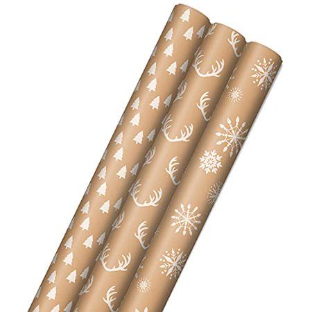 Photo 1 of  Hallmark Recyclable Kraft Wrapping Paper, 3 ROLLS