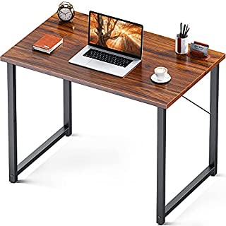 Photo 1 of Coleshome 31 Inch Computer Desk, Modern Simple Style Desk for Home Office, Study Student Writing Desk,Deep Brown