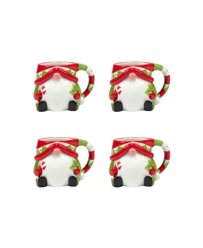 Photo 1 of  Holiday Magic Gnomes 4 Piece 3D Mug Set 
