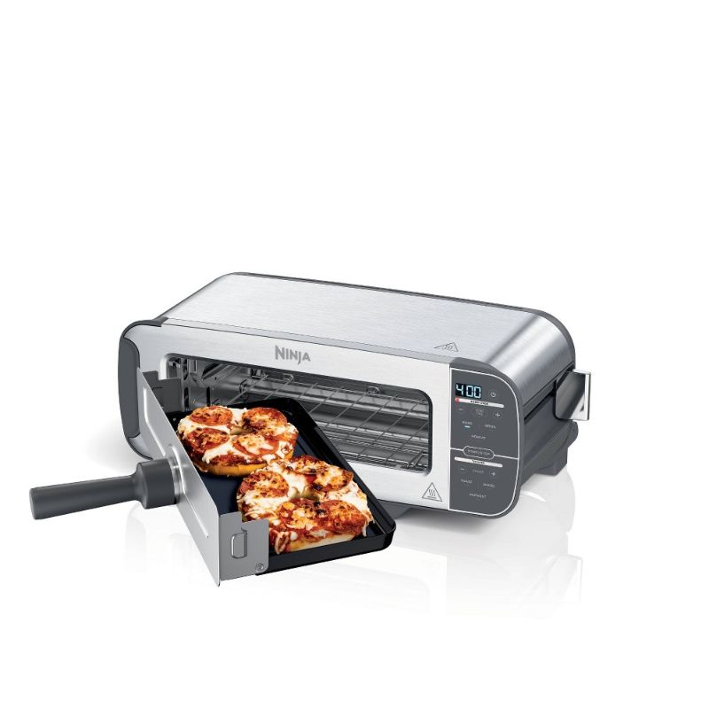 Photo 1 of  Ninja ST101 Foodi 2-in-1 Flip Toaster, 2-Slice Toaster, Compact Toaster Oven, 1500 Watts 