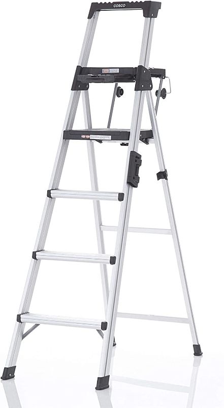 Photo 1 of  COSCO 2061AABLKE Signature Series Step Ladder, 6ft, Steel 
