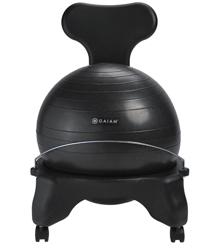 Photo 1 of  Gaiam Active Chair with Armless 300 Lb. Capacity Black 