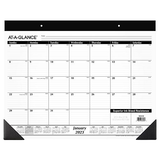 Photo 1 of  At-a-GLANCE 2023 Monthly Desk Pad Calendar Large 21 34 X 17 - Desk Pad Calendars 