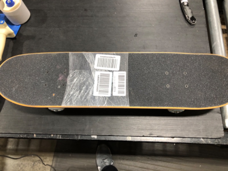 Photo 3 of [CCS] Skateboard Complete - Maple Wood - Professional Grade - Fully Assembled with Skate Tool and Stickers - Adults, Kids, Teens, Youth - Boys and Girls Yellow 7.00" x 27.75" (mini)