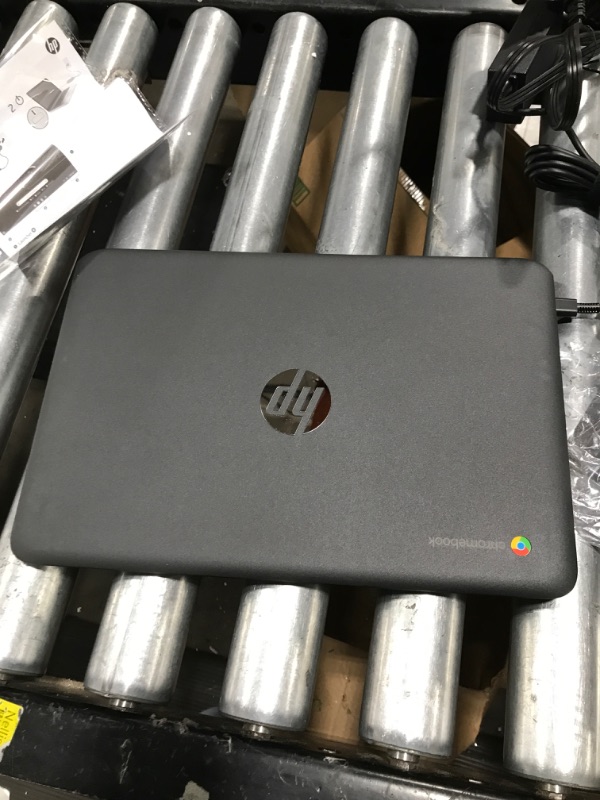 Photo 2 of HP Newest Flagship Chromebook, 11.6" HD (1366 x 768) Display, Intel Celeron Processor N3350, 4GB LPDDR2, 32GB eMMC, Chrome OS, HD Graphics 500, 11A-NB0013DX, Ash Gray
