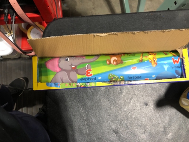 Photo 1 of Electronic Interactive-Alphabet-Wall-Chart 2-in-1, Upgraded Sound on Double-Sided ABC Learning Poster for-Toddlers Educational Animals & Dinosaurs Theme Music Learning Toys Gift for Kids Electronic Wall Art